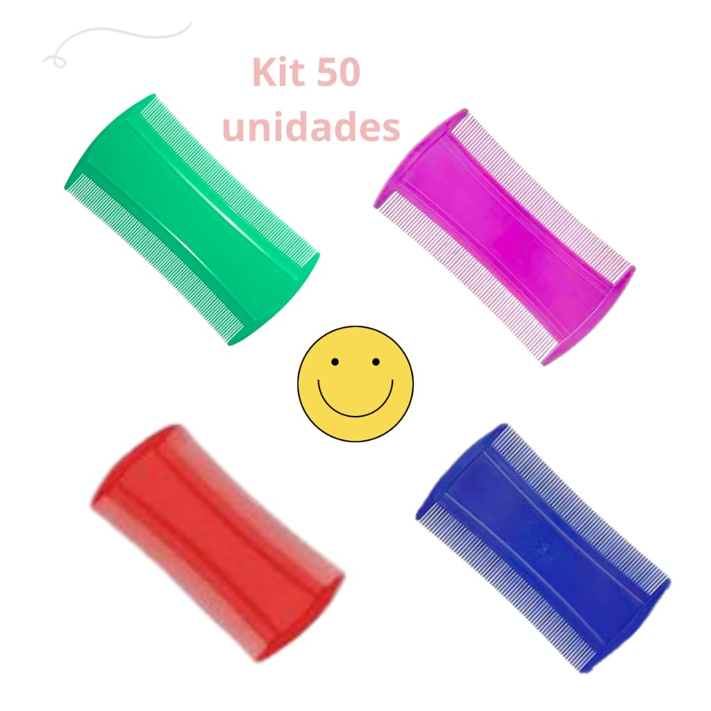 Pente Fino Piolho, lêndeas ,caspa Kit 50 unidades  cores sortidas ótimo custo beneficio