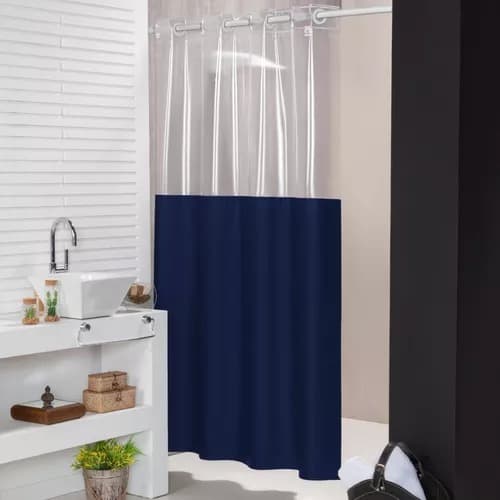 Cortina Box Banheiro Pvc 1,40 X 1,90 Plastico Anti Mofo- Cor