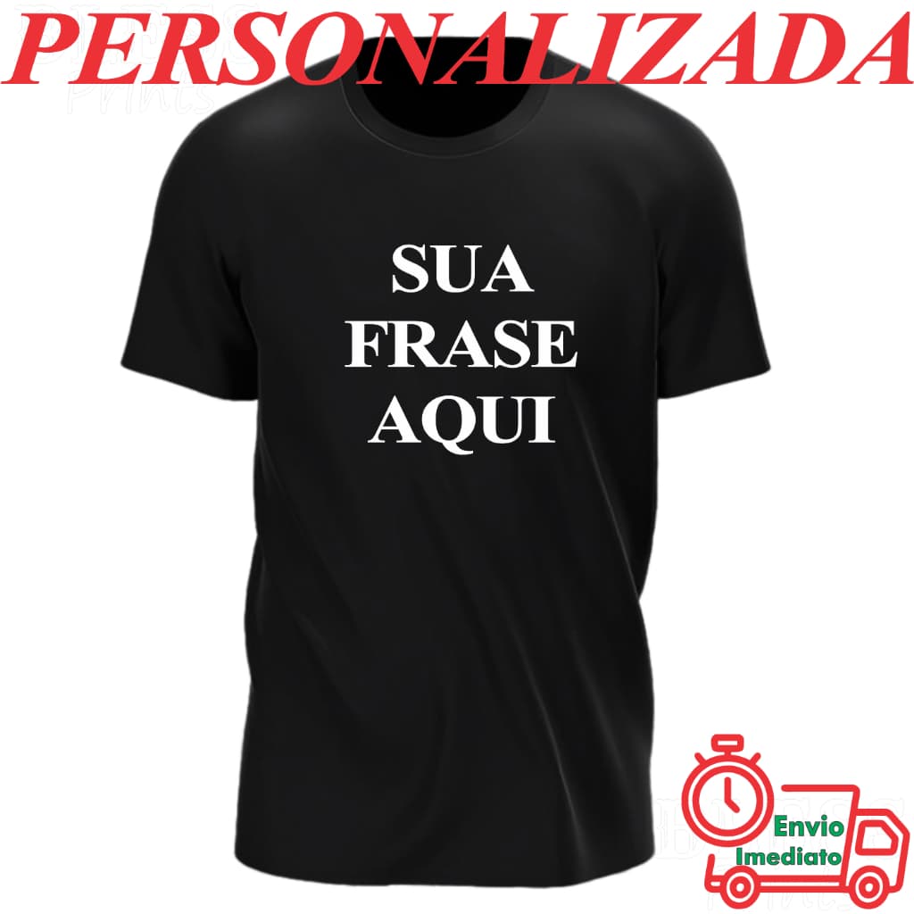 Camiseta Masculina Personalizada - 100% Algodão