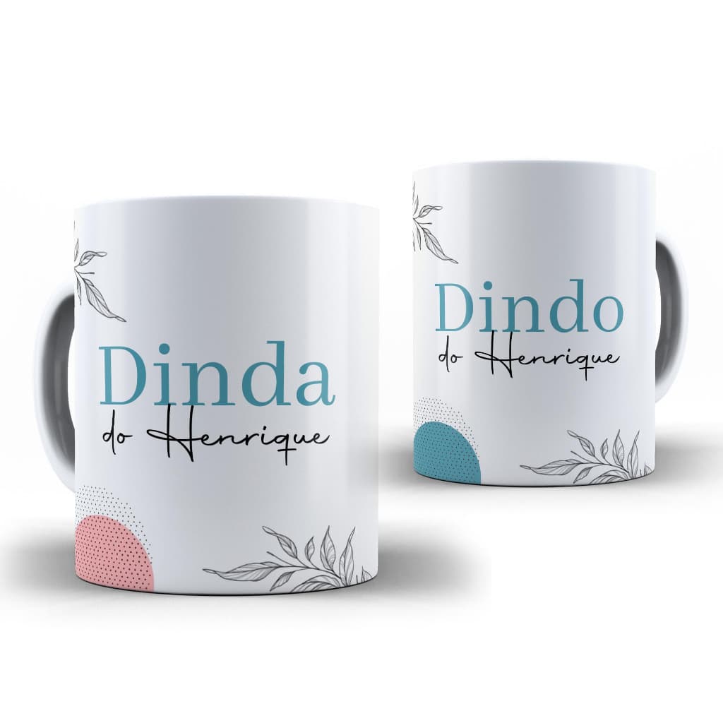 Caneca De Batismo Padrinho Madrinha Batizado Dindo E Dinda