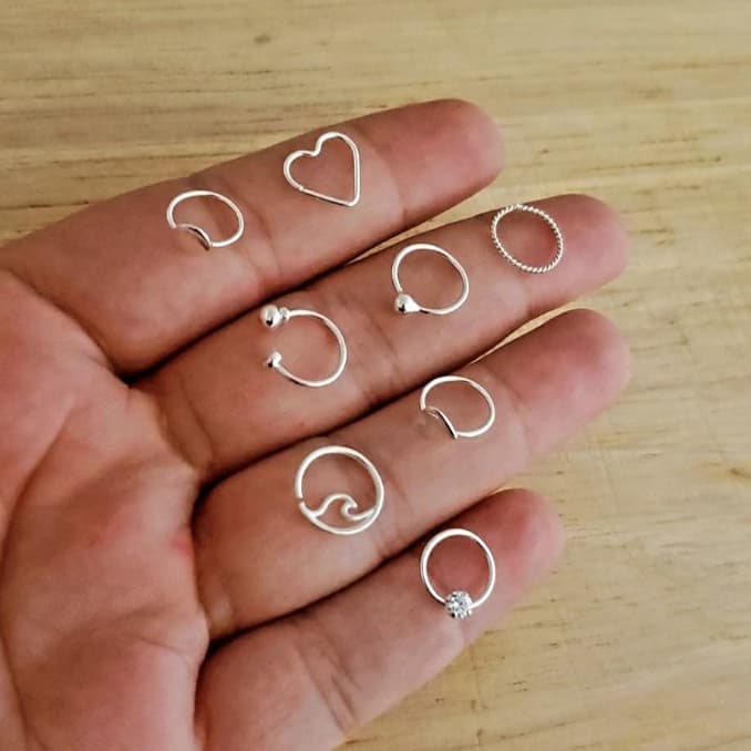 Piercing diferentes orelha Prata 925