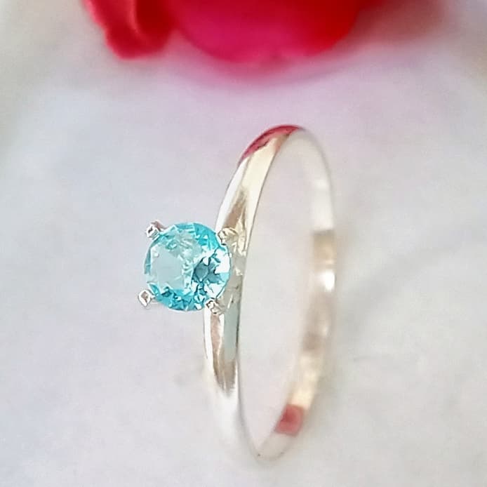 Solitário Prata 925 Feminina Noivado Pedra Zircônia Legitima Pedra 4mm Original