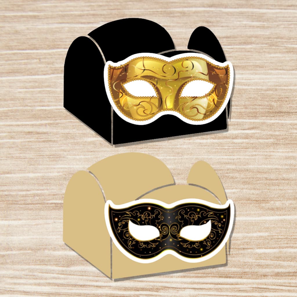 50 ou 100 forminhas para doces festa baile de máscaras carnaval