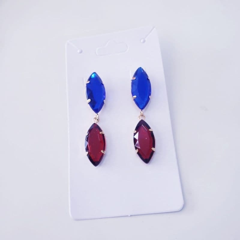 Brinco Pedra Folheado Festa /Brinco Elegante Folheado 18k