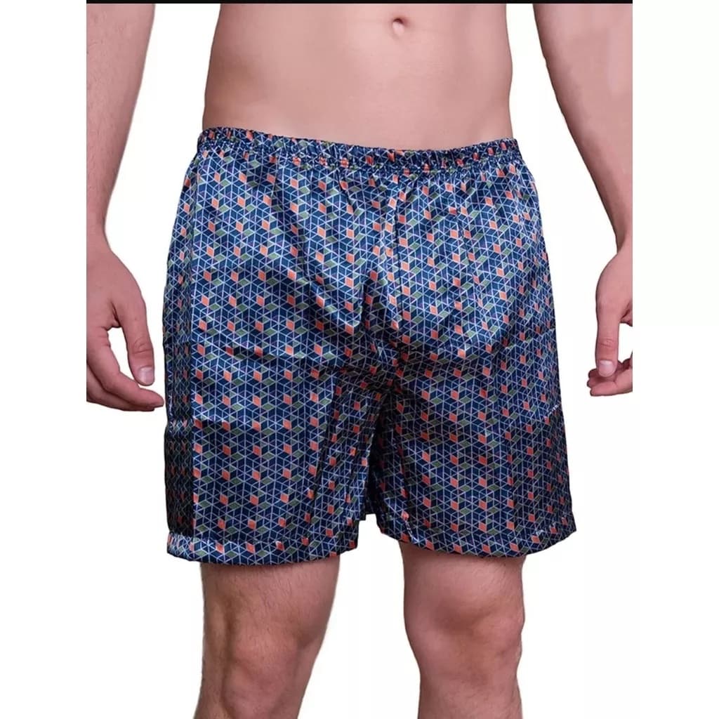 Samba Canção em Cetim Cueca Short de Dormir Pijama