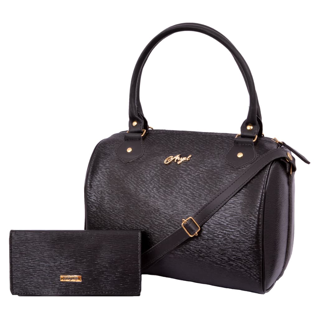 Kit Bolsa baú com Alça de mão +Carteira