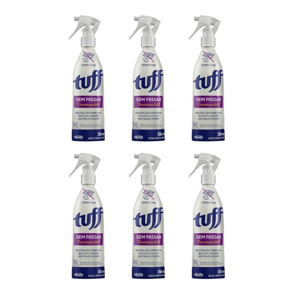 6 Tuff Sem Passar Desamassa Facil Roupas Perfuma Tira Odor