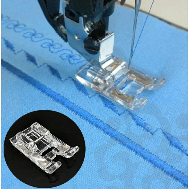 Sapata, CALCADOR Para Costurar Cetim para Máquina Domestica plástico transparente,C22