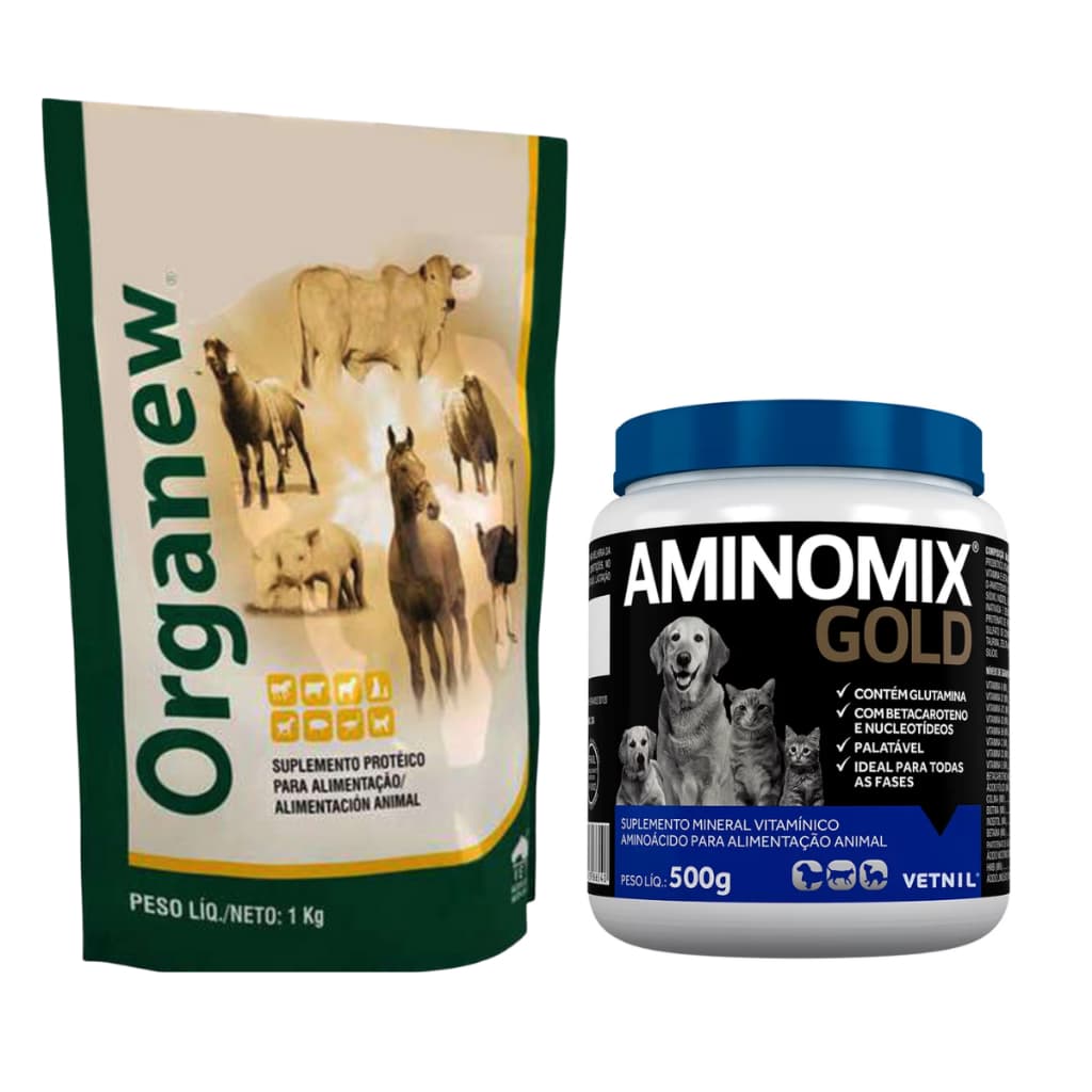 Organew 1kg + Aminomix Gold 500g Suplemento - Vetnil