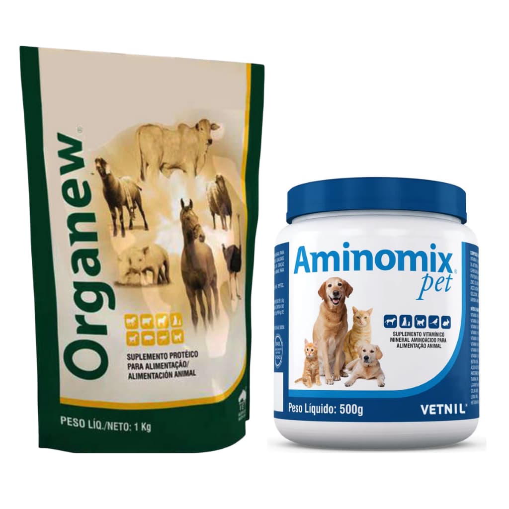 Organew 1kg + Aminomix PET 500g Suplemento - Vetnil