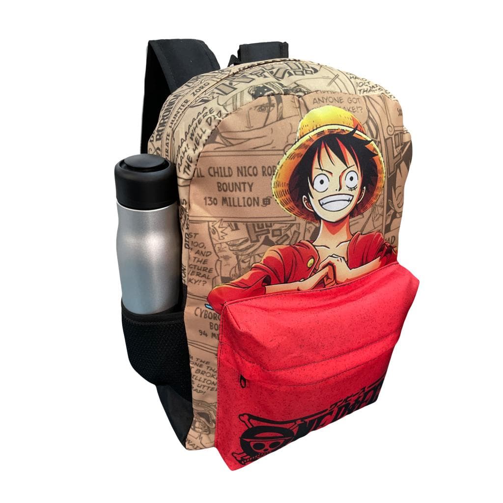 Mochila One Piece  Juvenil Escolar Passeio Viagem + Chaveiro