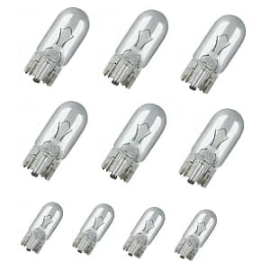 Kit 10 Lampada Farol Pingo T10 12v Pingão Meia Luz Farolete W5w Esmagada Carro Moto Original