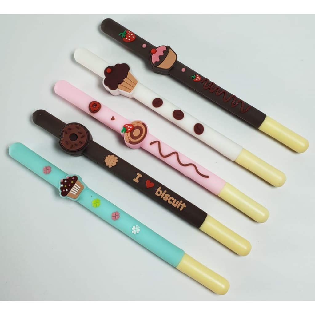 Caneta em Gel com Corpo Perfumado Docinhos/Artigos de Papelaria/Escritório/ Caneta Ponta Fina/Fine Line/Ponta Colorida