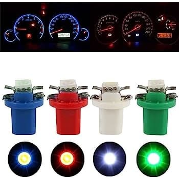 4x Lâmpada Painél T5 Led B8.5 12v 5050 Cores Painél diversas cores