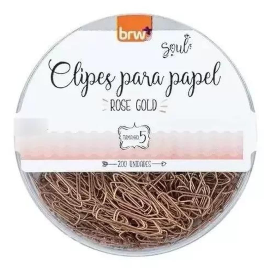 Clipes para Convite Papel Mini nº5 Rose Gold 200 unidades - BRW