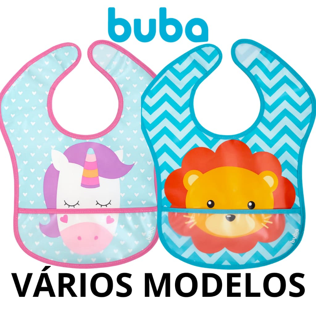 Babador Bebe Impermeável Menino e Menina Com Bolso Pega Migalhas Ajustável no Pescoço Bebês