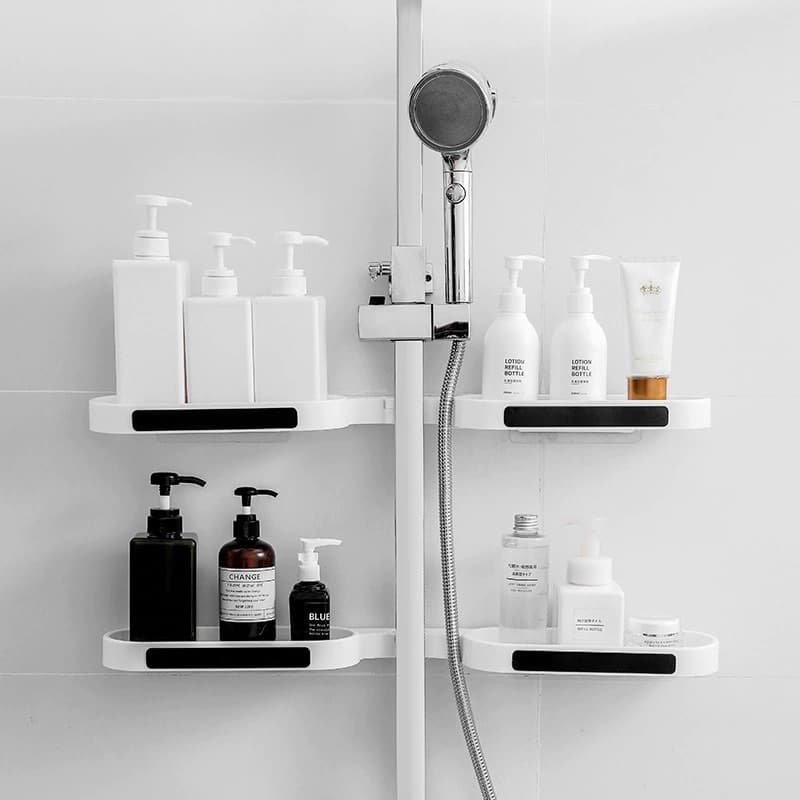 Organizador Suporte Prateleira Adesivo Para Banheiro Ou Cozinha Forma 180°/90°