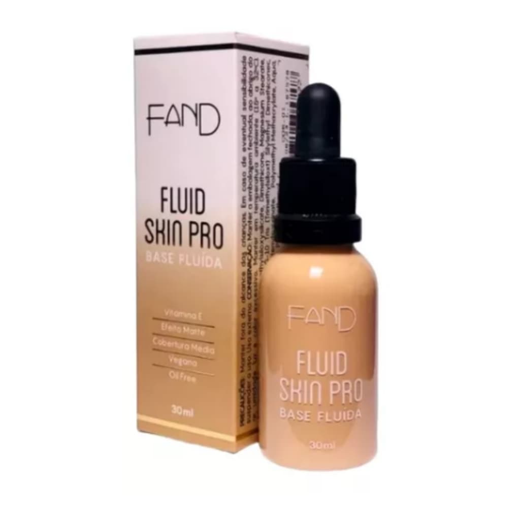 Base Matte Fluída Fluid Skin Pro Fand Makeup 30ml