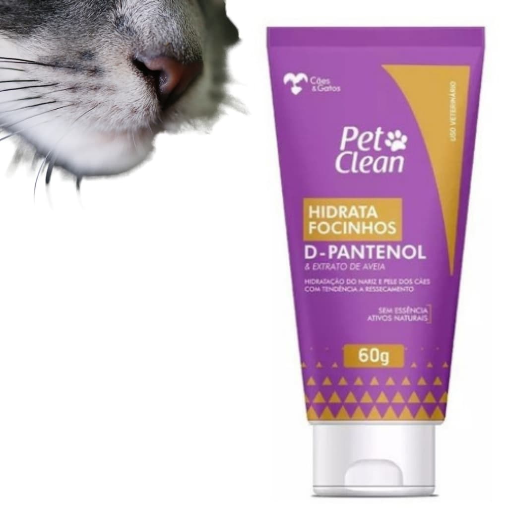 Hidratante Focinhos PetClean 60g Cães Cachorros Gato Coelho Pet
