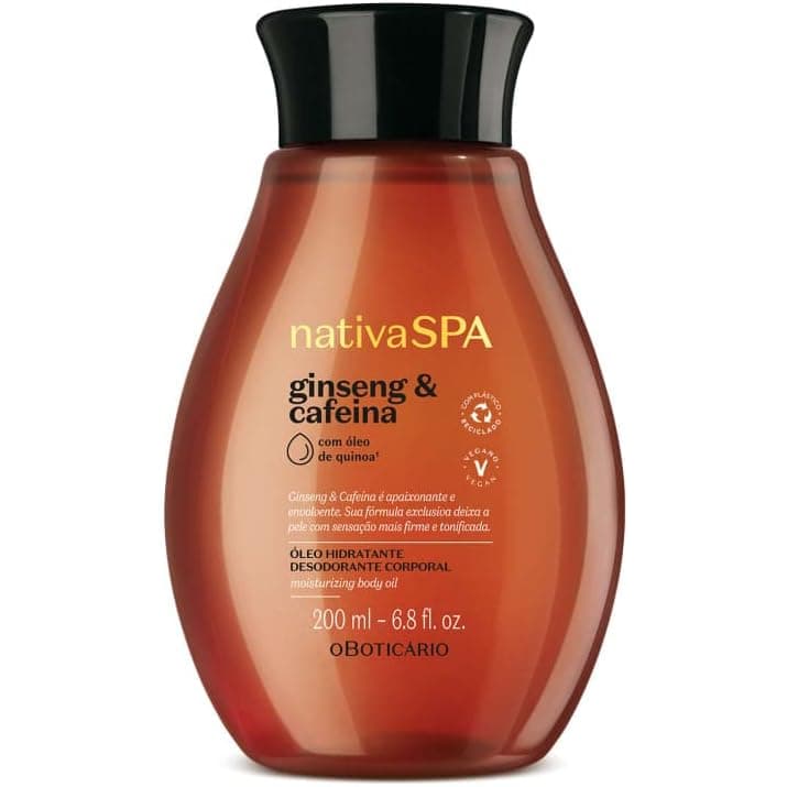 Óleo Hidratante Desodorante Corporal Nativa SPA Ginseng e Cafeína 200ml