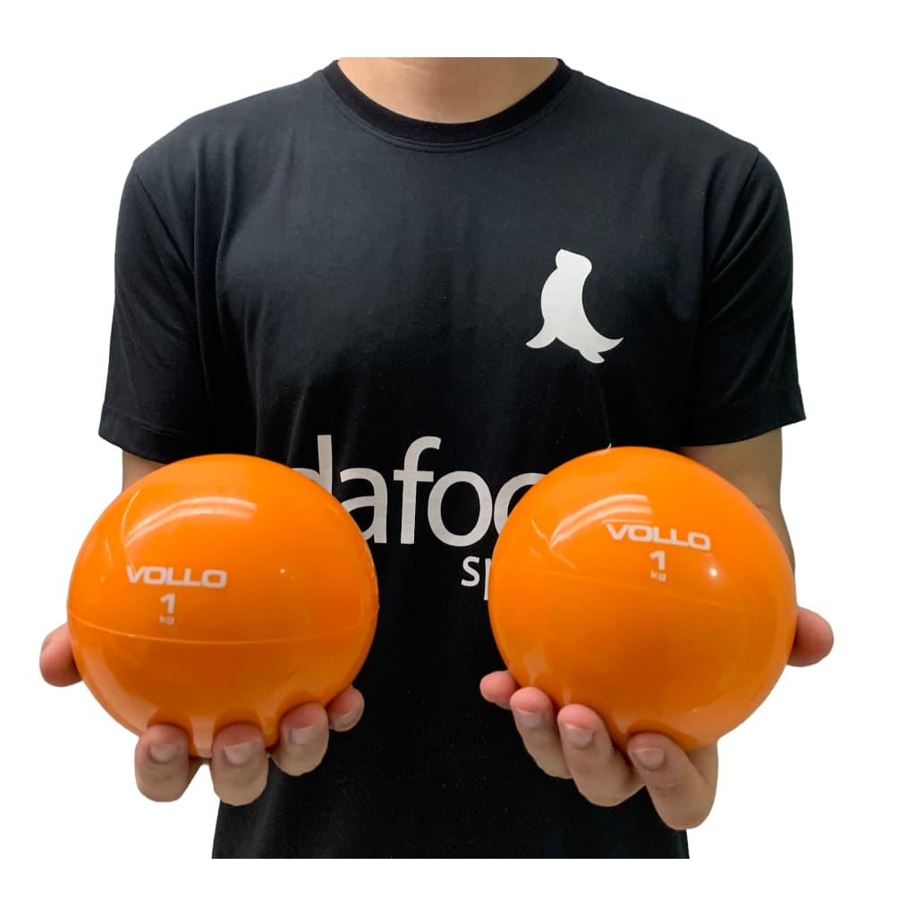 Kit 2 Bolas Peso Tonning Ball Vollo VP1061 1Kg Pilates Macia e Fácil Pegada Pilates
