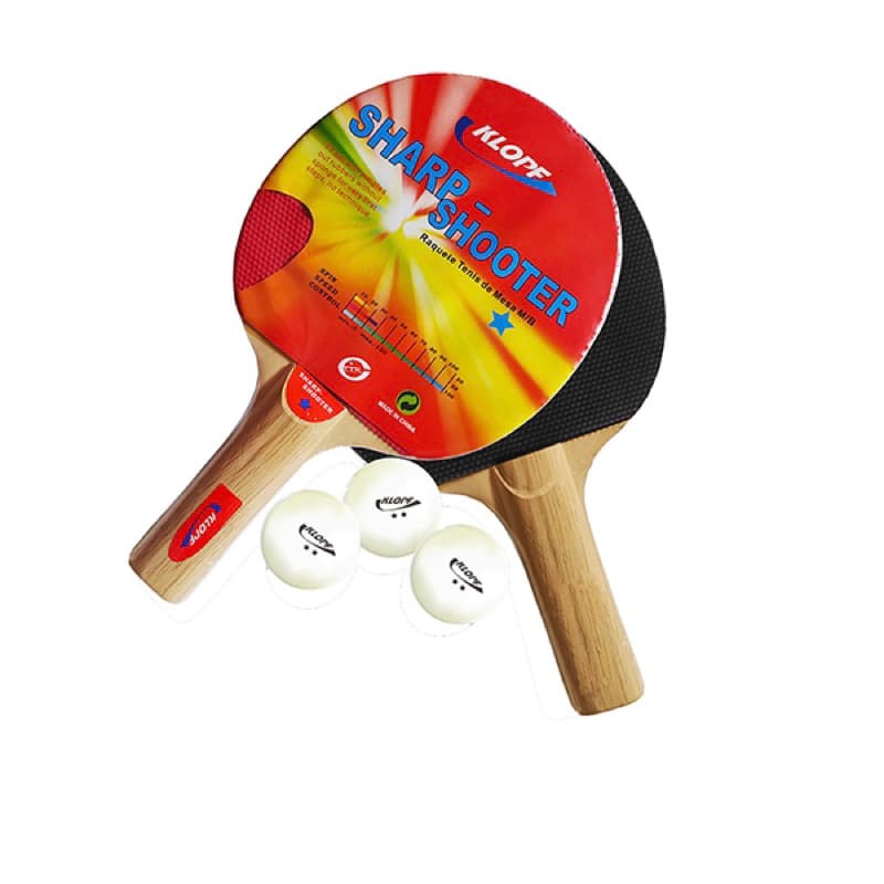 Kit Raquete C/ Bola Para Ping Pong Tênis de Mesa Sharp Shooter Klopf