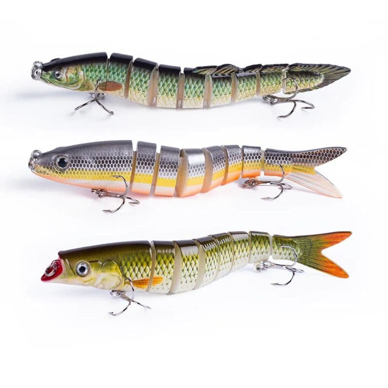 Isca artificial de pesa 8 segmentos traíra piau tucunaré 14cm 21g