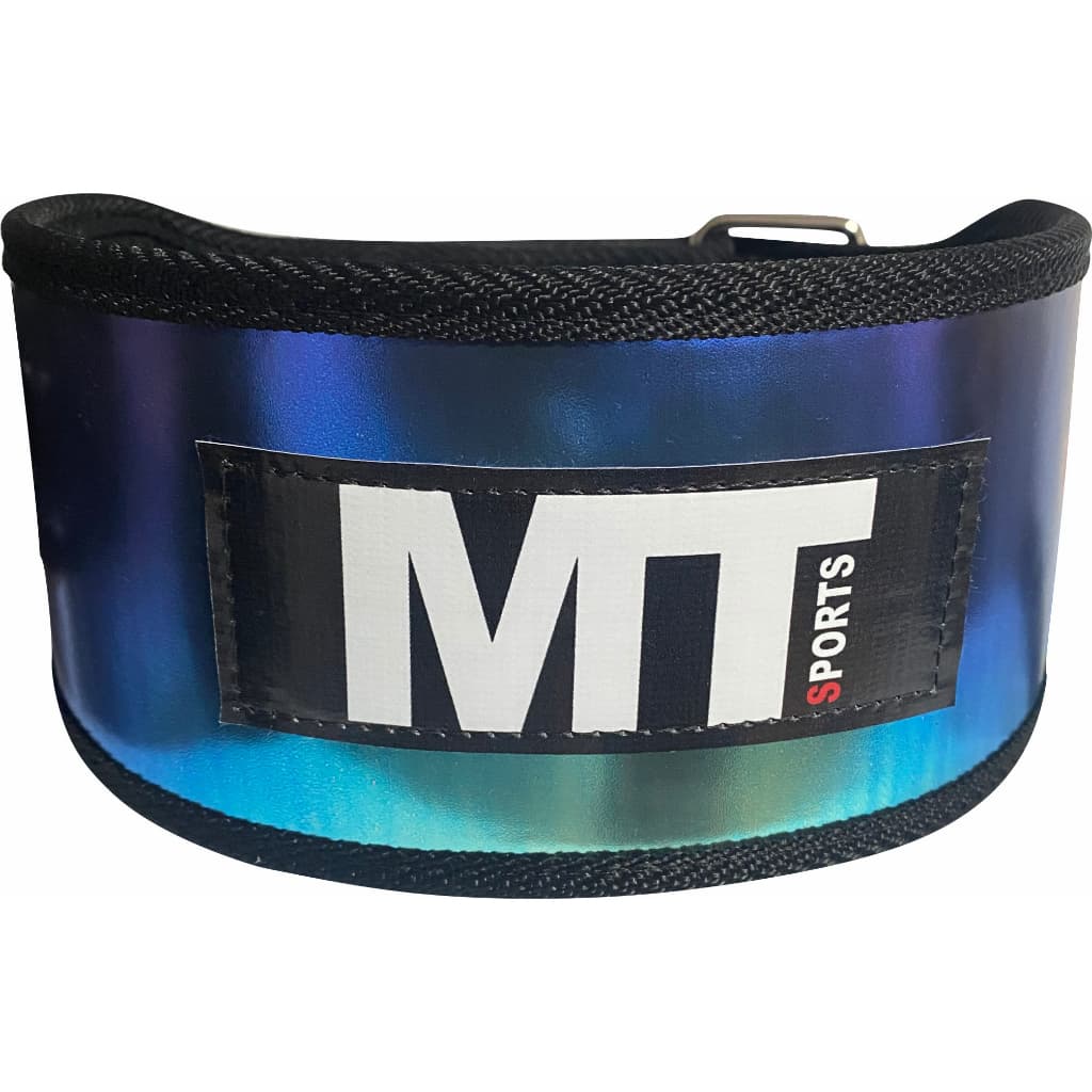 Cinturão Azul Cintilante Antitranspirante Musculação MT