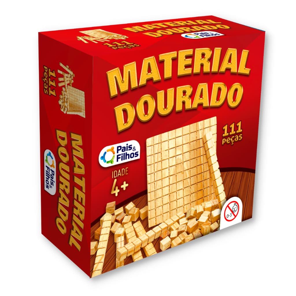 Material Dourado 111 peças Jogo Infantil