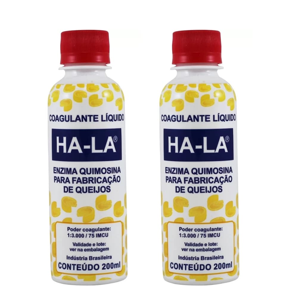 KIT 2 unidades de Coalho Liquido para queijo - Coagulante Liquído Ha-la 200ml