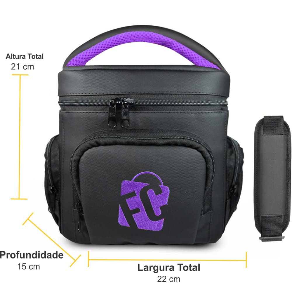 Bolsa Térmica Fitness Master Marmita Roxo Lancheira Dieta
