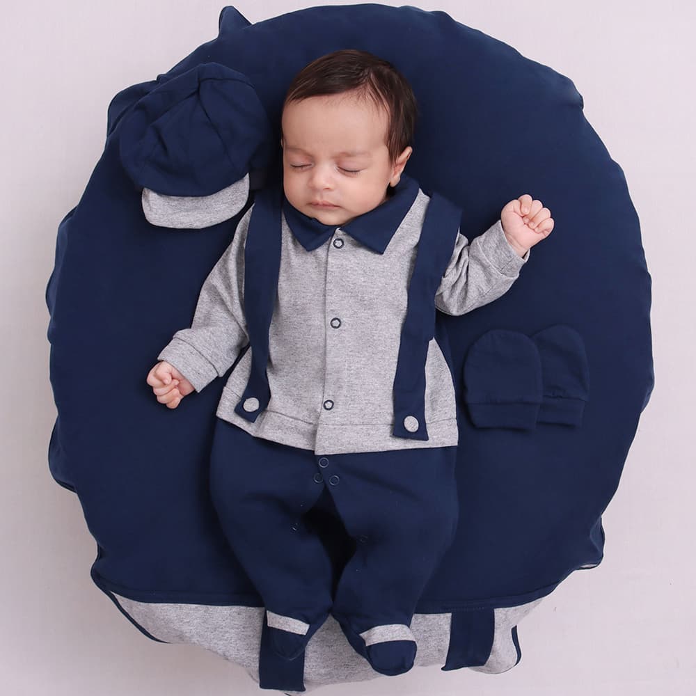 Saída De Maternidade Bebe Menino Noah 4 Peças Roupa de Bebe