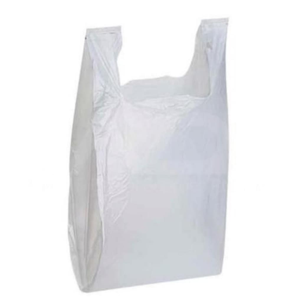 Sacola Plastica Camisa Para Supermerado Açougue Varias Medidas Verde e Branca 1Kg