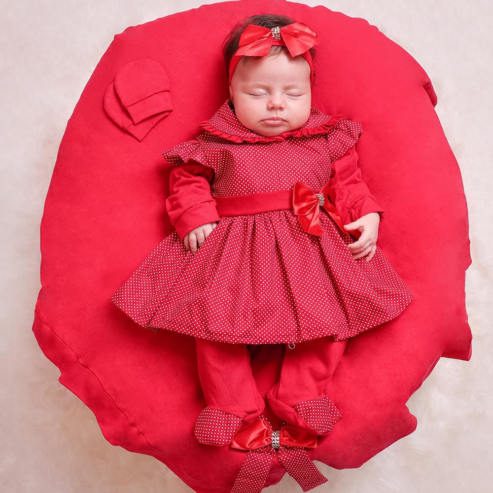 Saída de Maternidade para Bebe Menina Maya 05 Peças Roupa de Bebe