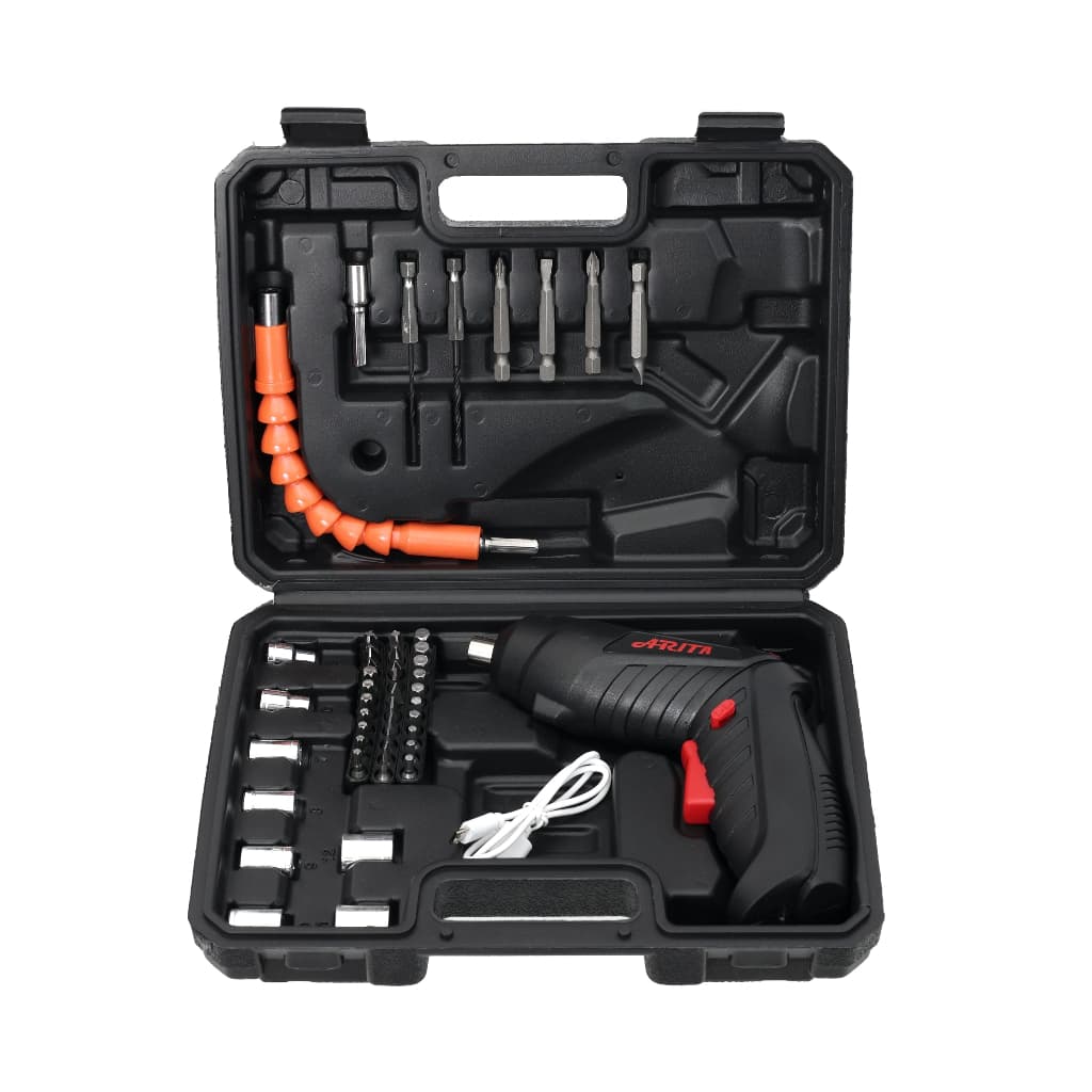 Parafusadeira/furadeira 45 Pçs À Bateria Carregador Usb