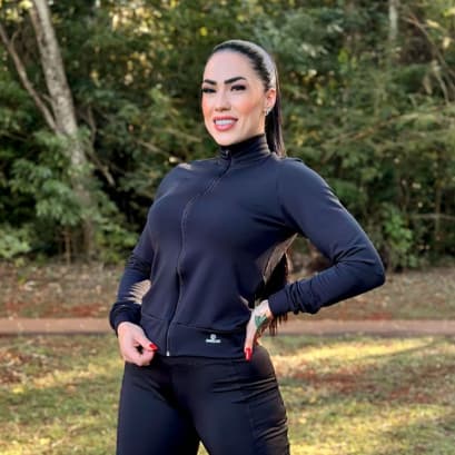 Jaqueta de inverno Térmica Fitness Flanelada Blusa Feminina peluciada