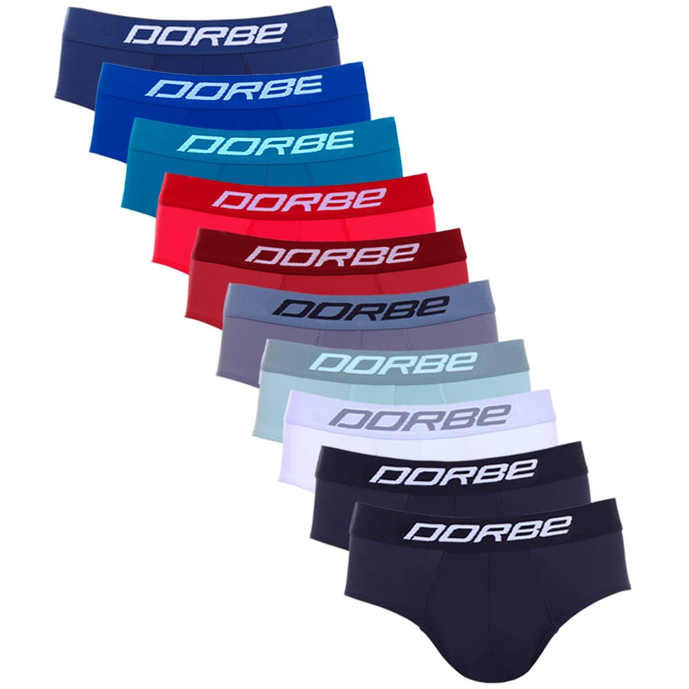Kit 10 Cuecas Slip Microfibra Dorbe Original Masculina Classica Cueca Tradicional Clássica Cavada