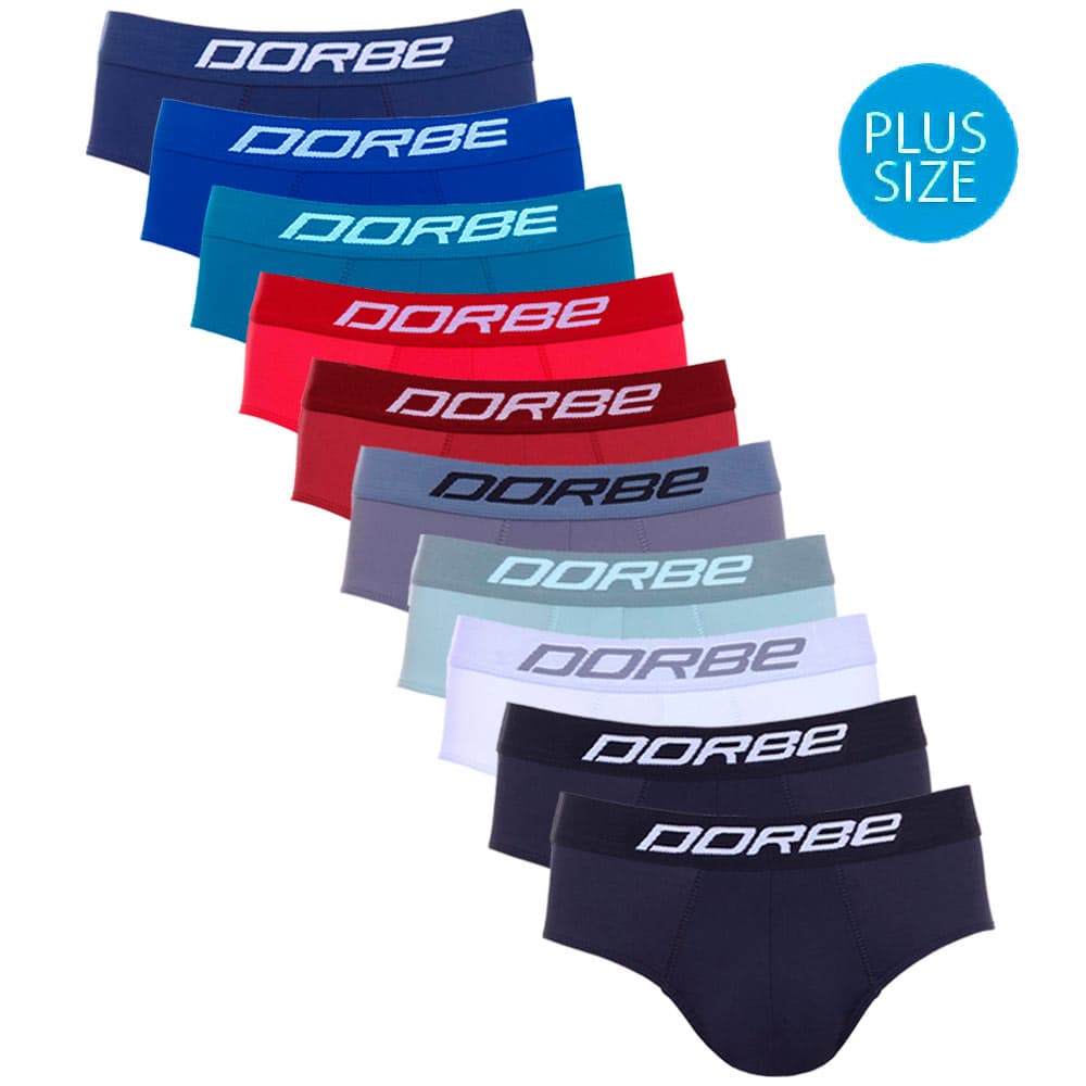 Kit 10 Cuecas Slip Plus Size Microfibra Dorbe Original Masculina Classica Cueca Tradicional Clássica