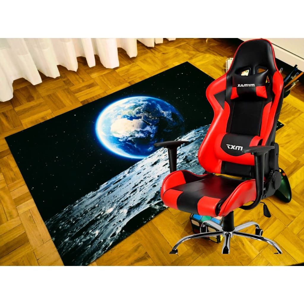 TAPETE GAMER PROTETOR DE PISO - Tema PLANETA - 90x65 antiderrapante