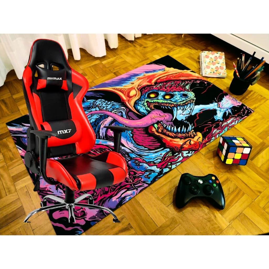 TAPETE GAMER - Tema HYPERBEAST - PROTETOR DE PISO  - 90x65 antiderrapante