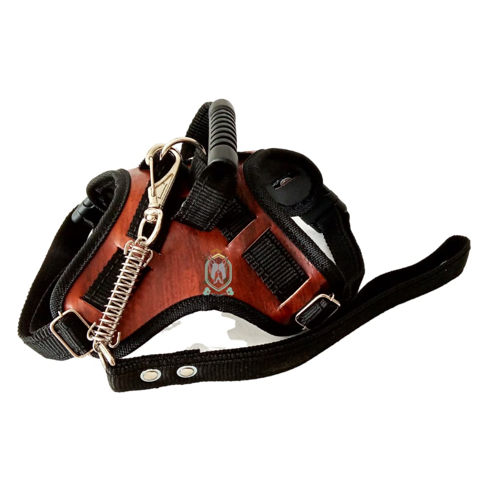 Peitoral coleira de couro para cachorros de grande e médio porte reforçado ideal para Pittbull Pastor  Rottweiler Dogo