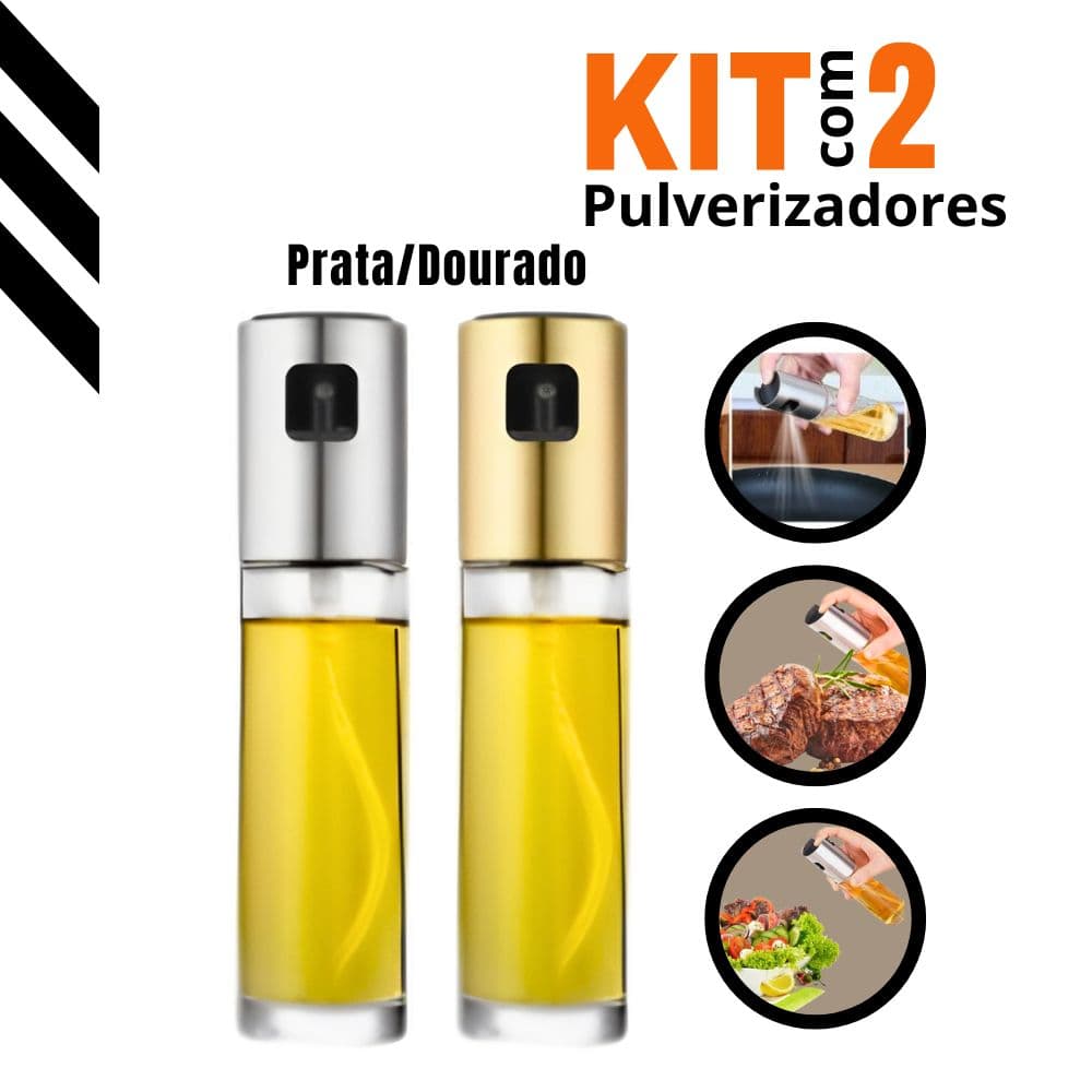 Kit Pulverizador Azeite Vinagre Spray 100ml Borrifador Galheteiros Premium Culinário
