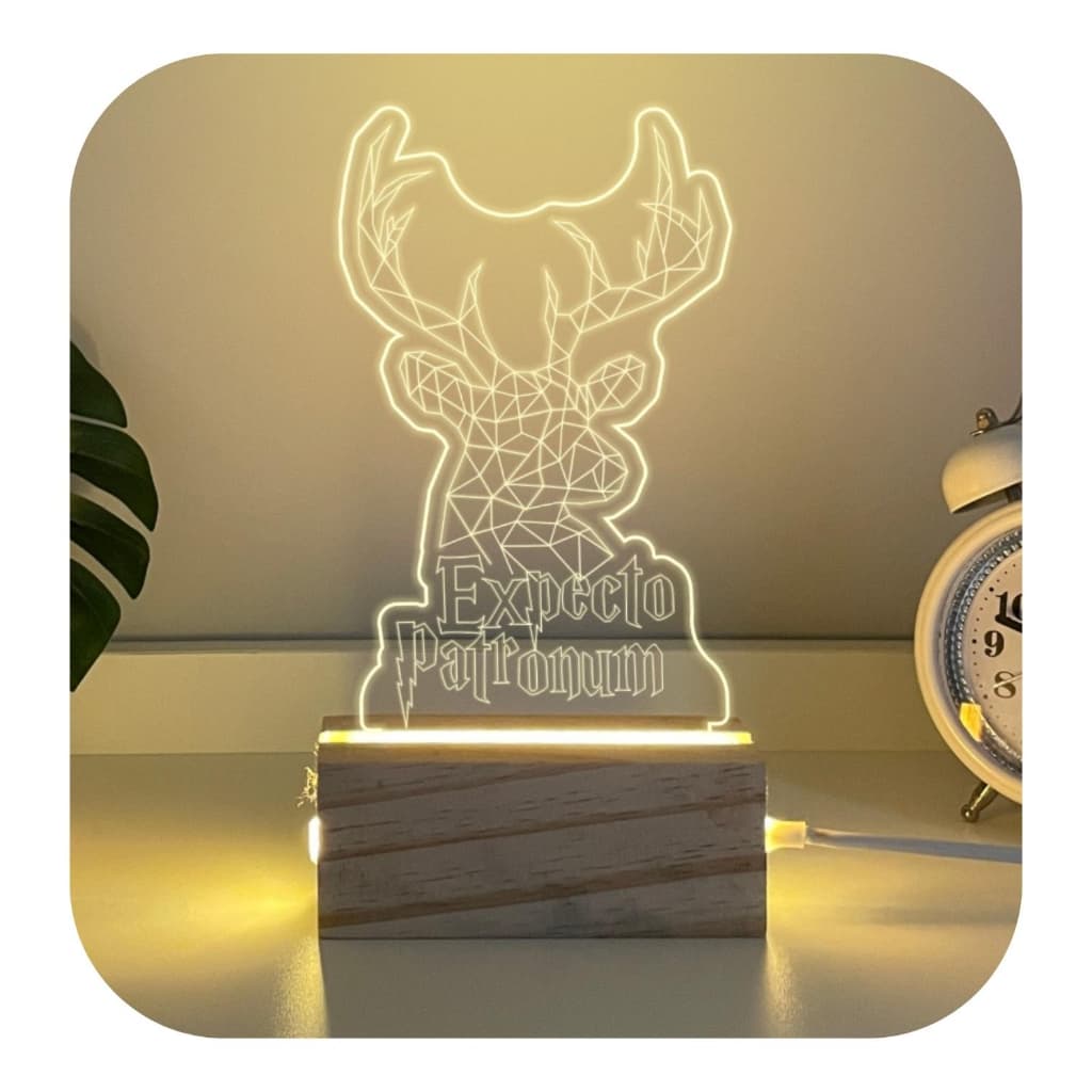 Luminária De Mesa Feitiço Harry Potter Expecto Patronum Led