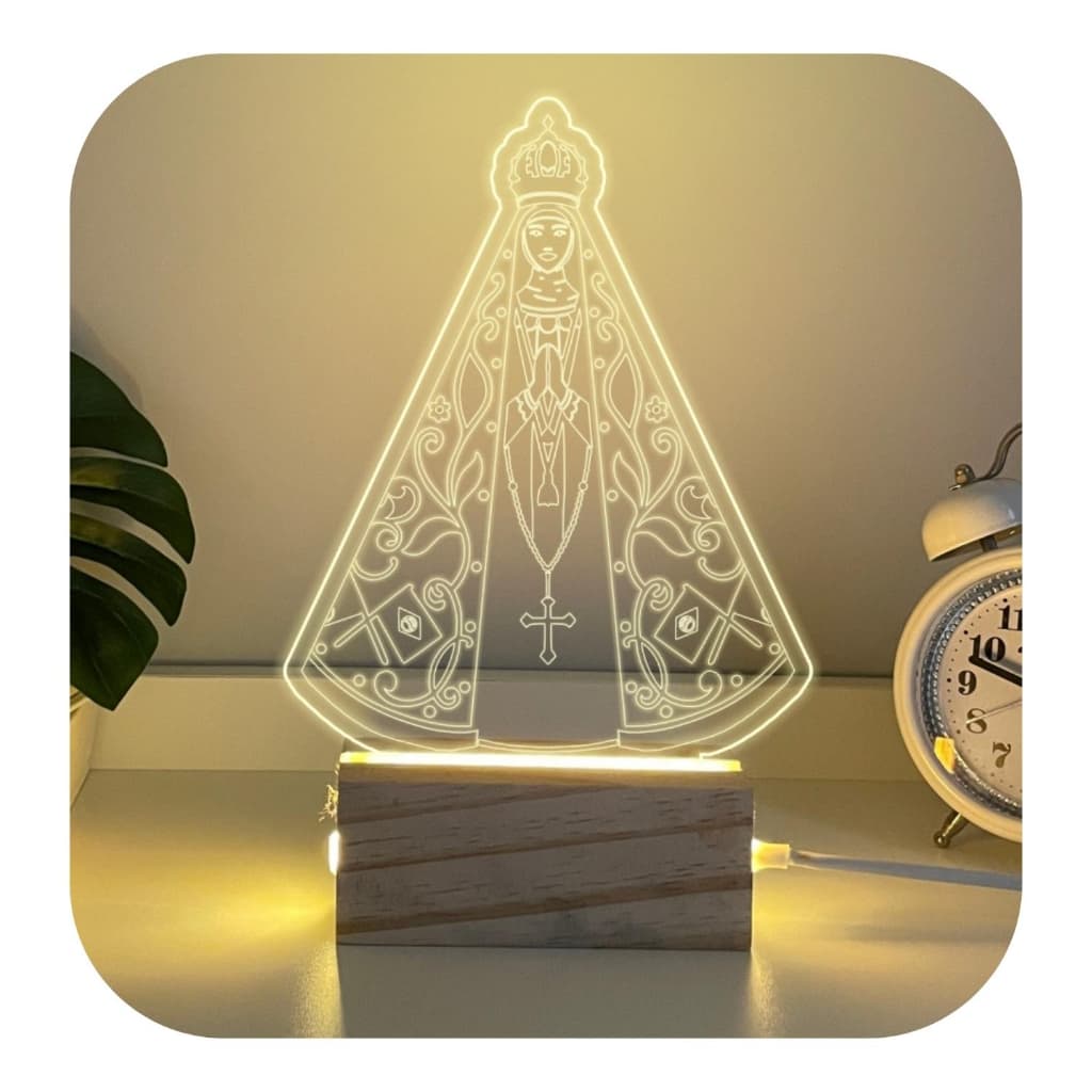Abajur Luminária Nossa Senhora Aparecida Led