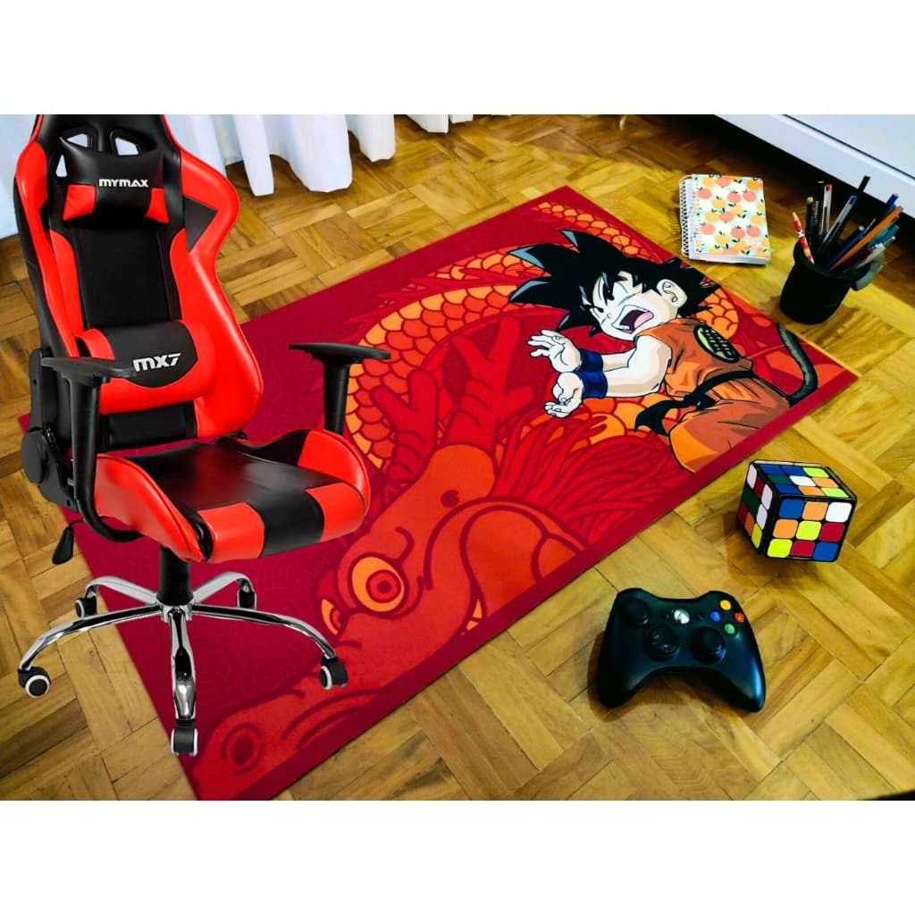 TAPETE GAMER - 90x65 antiderrapante - Tema G0KU - PROTETOR DE PISO