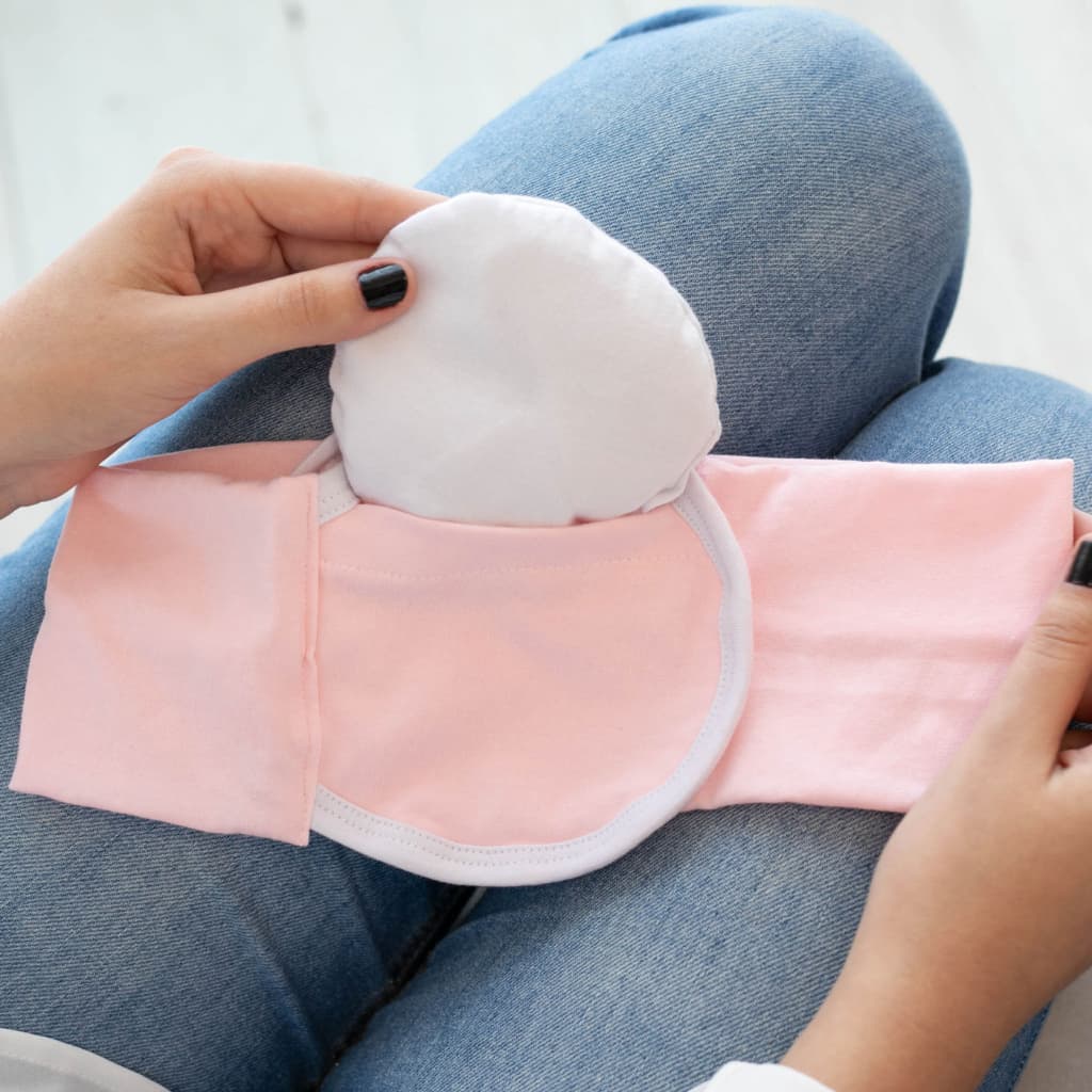 Kit 2 Peças Cinta Ajustável Bebê Branca e Bolsa Térmica Natural para Alívio de Cólica, Gases e Desconfortos
