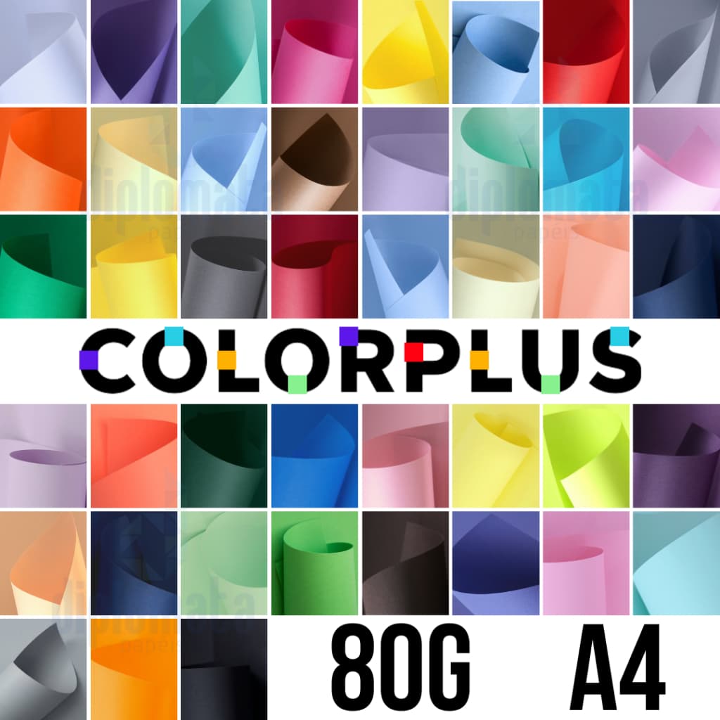 Papel Color Plus 80g (18 Fls A4) Original Blendpaper Colorido na Massa! ColorPlus Cores Vivas Escuras Claras Pastéis