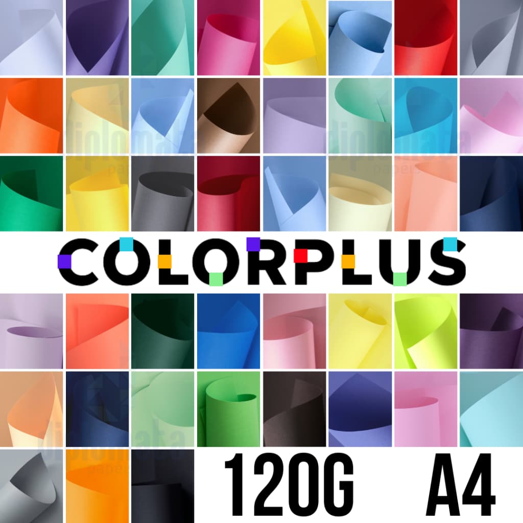 Papel Color Plus 120g (18 Fls A4) Original Blendpaper Colorido na Massa! ColorPlus Cores Pastéis Vivas Escuras Claras