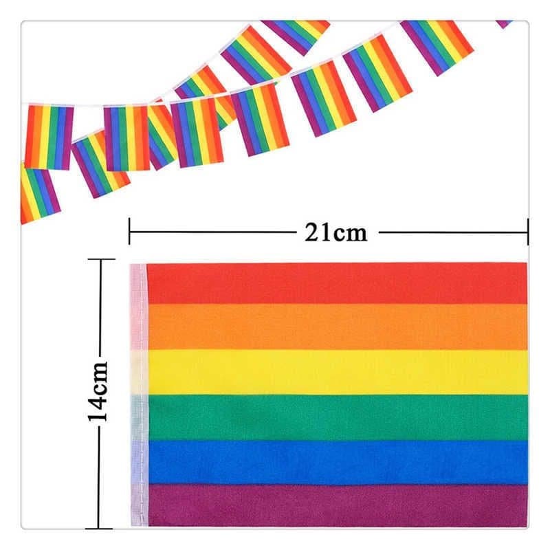 Varal De 25 Bandeirinhas Lgbt Gay Homo Decoração 8 Metros