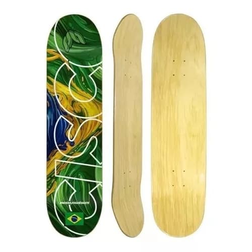 Shape de Skate Cisco 8,0 Marfim prancha de skateboard brasil para skate